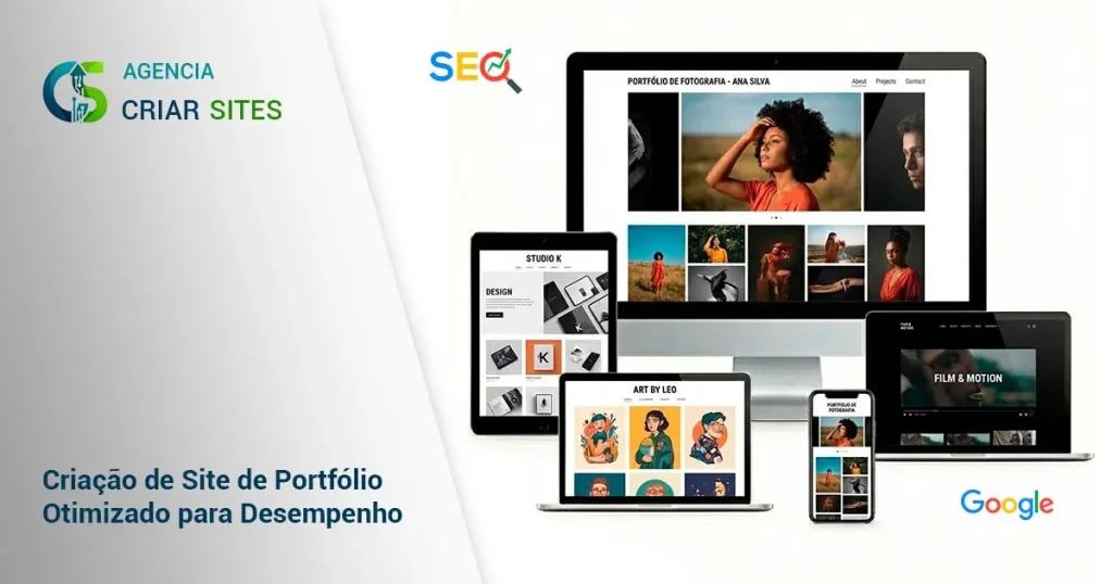 Criação de Site Portfólio Otimizado para Desempenho - Agência Criar Sites.